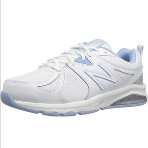 New balance women white leather walking shoes size 9